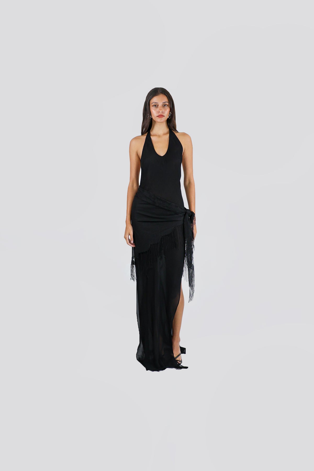 PLUNGE MAXI DRESS