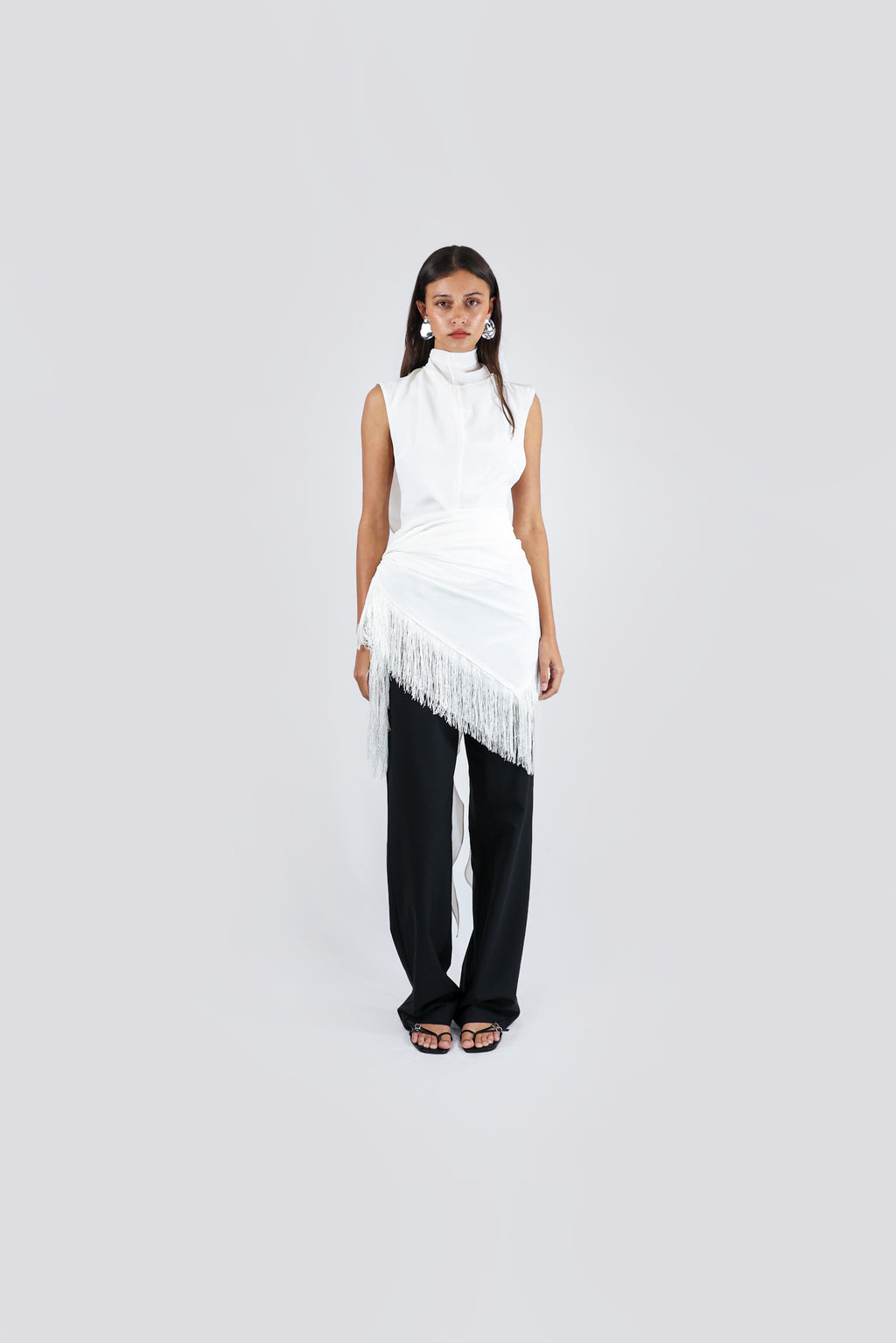 FRINGED SCARF