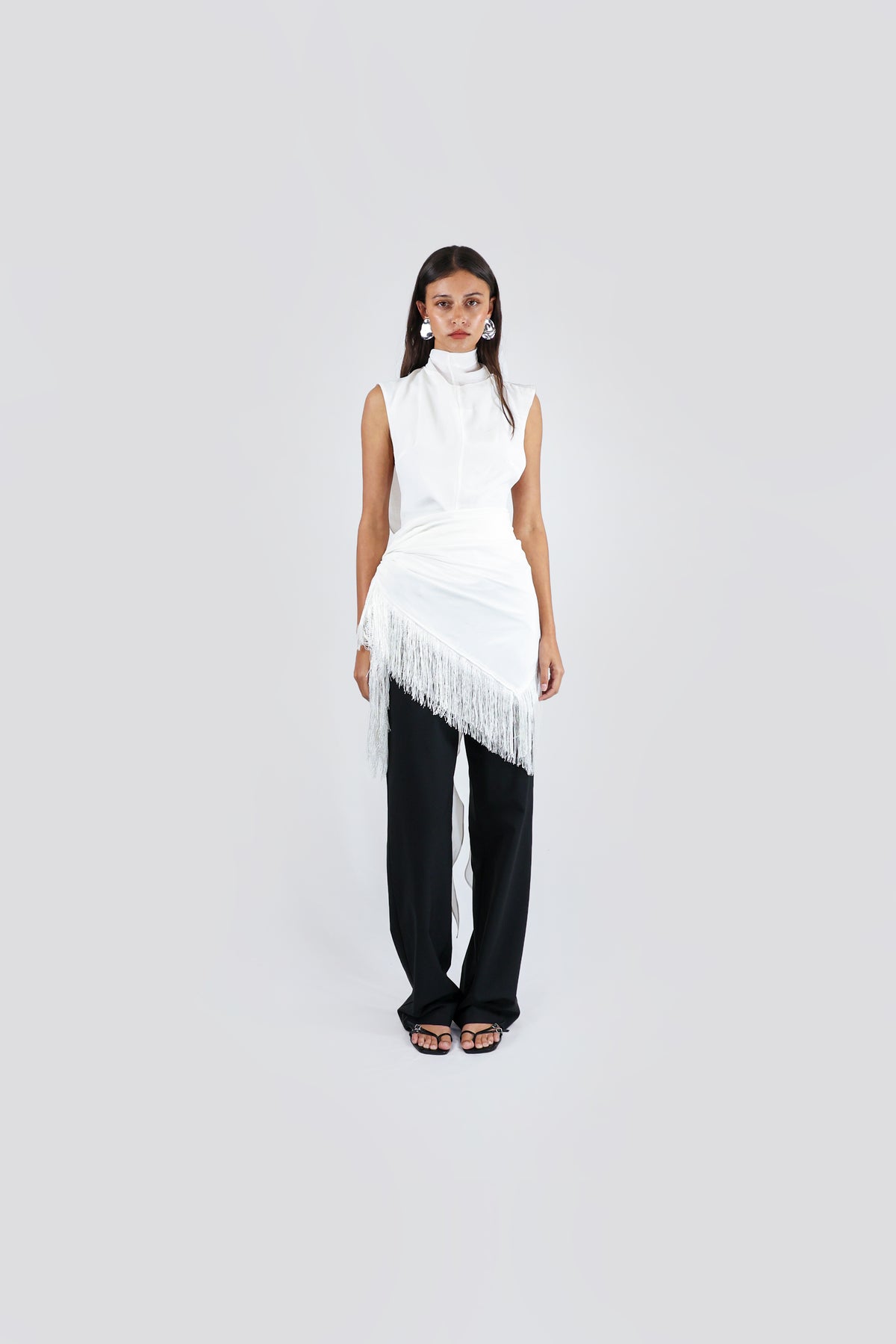FRINGED SCARF