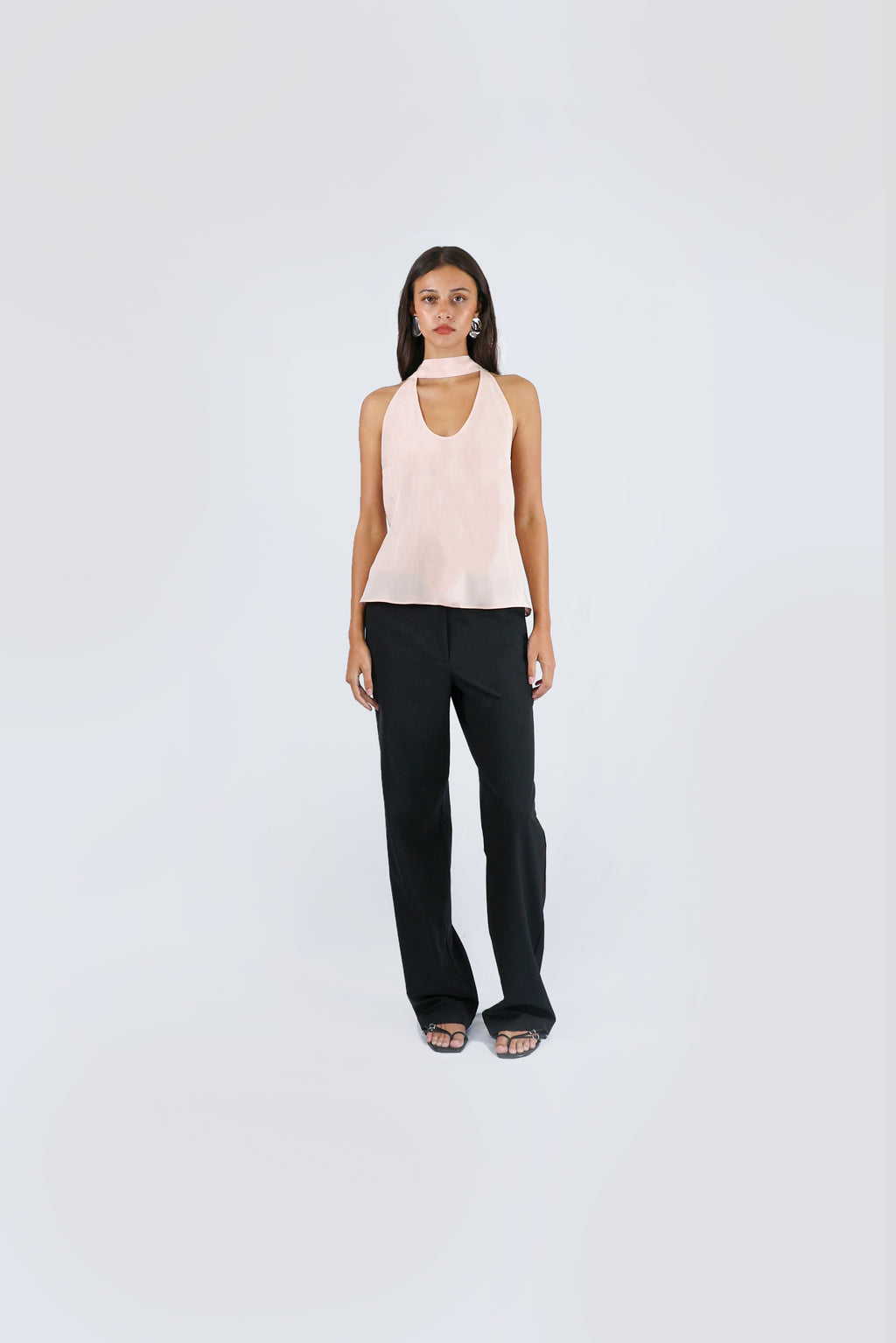 PLUNGE TIE TOP