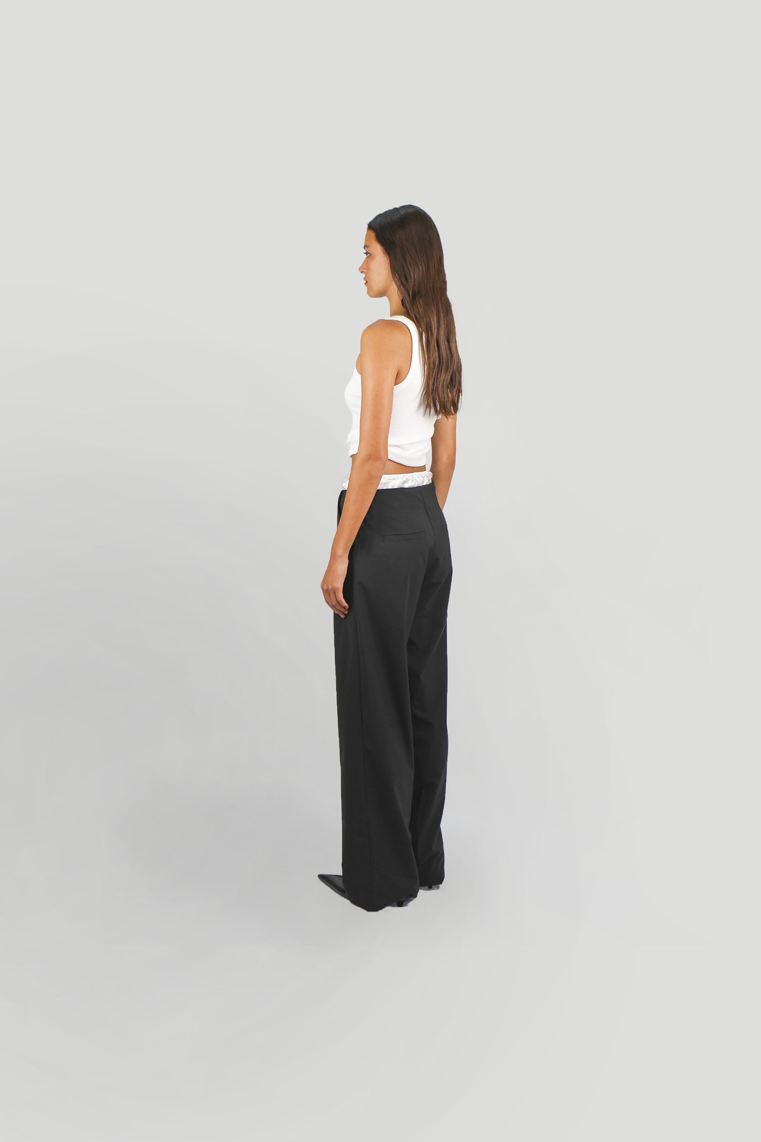 CONTRAST TAILORED TROUSERS