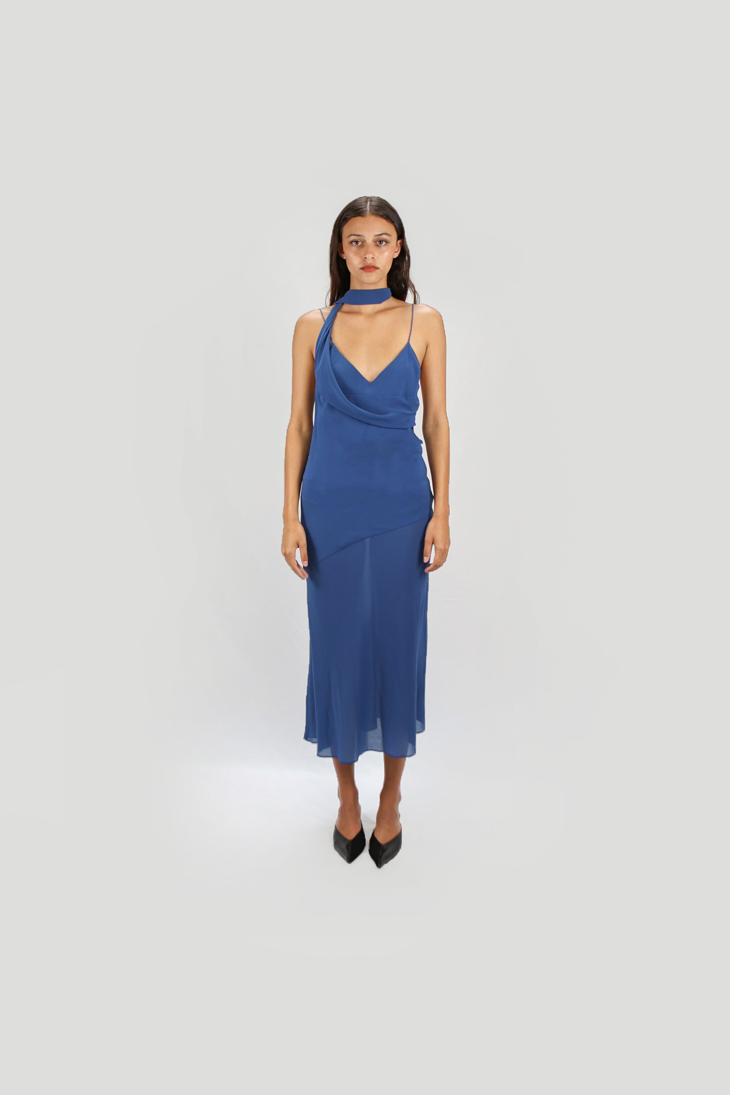 SCARF SLIP DRESS
