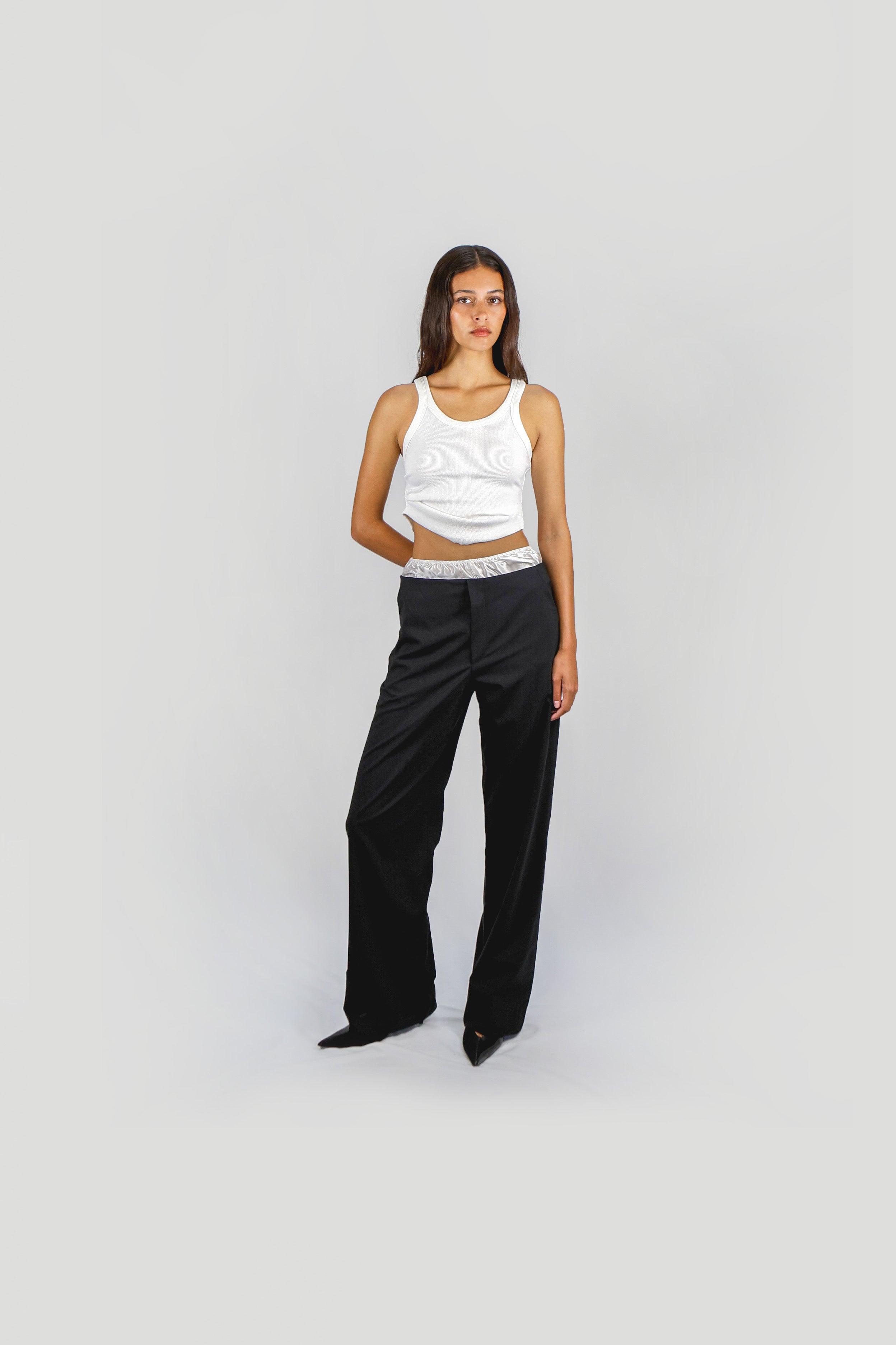 CONTRAST TAILORED TROUSERS