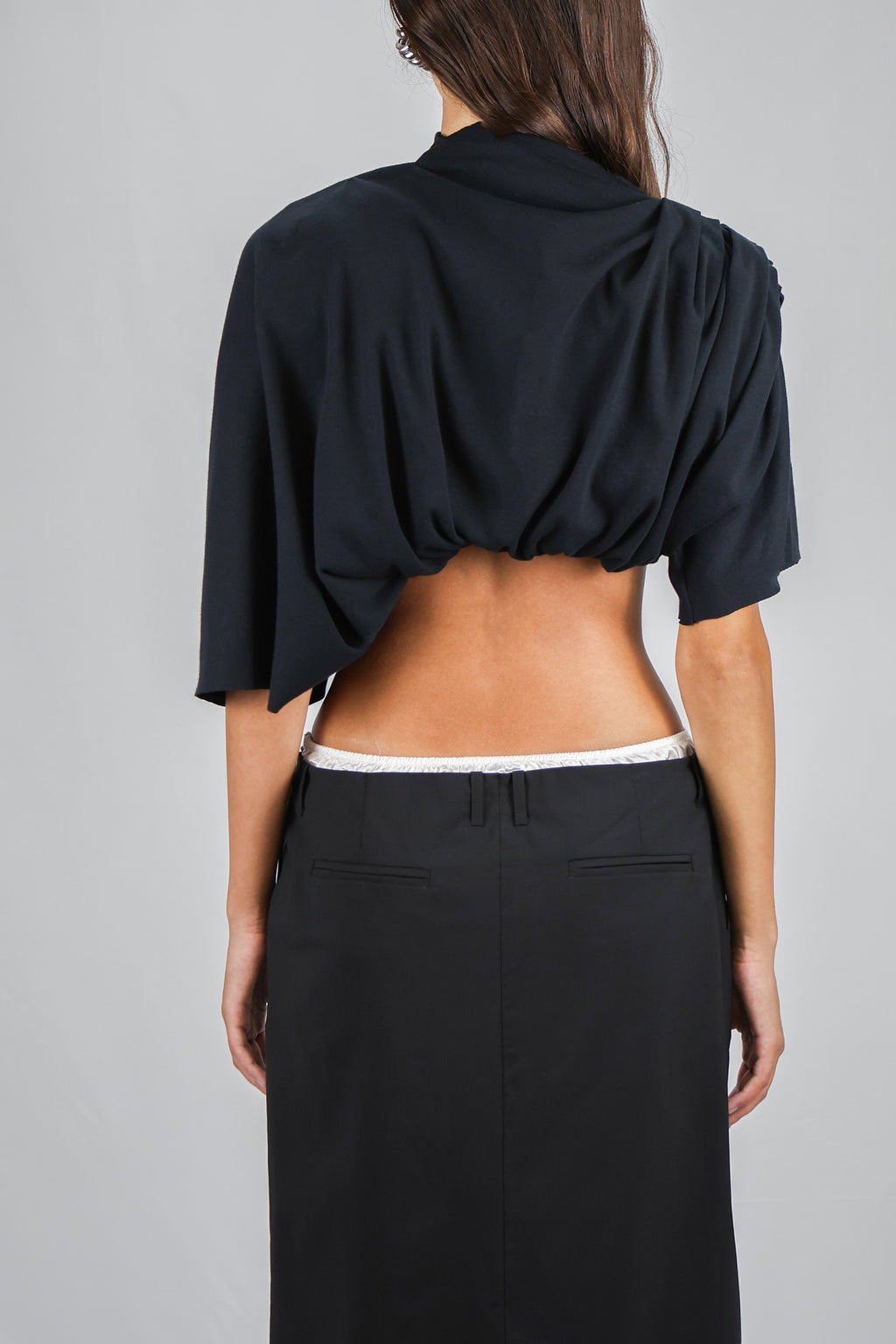 CONTRAST TAILORED MIDI SKIRT
