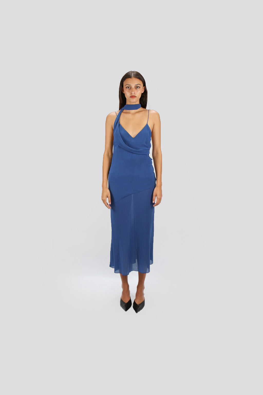 SCARF SLIP DRESS