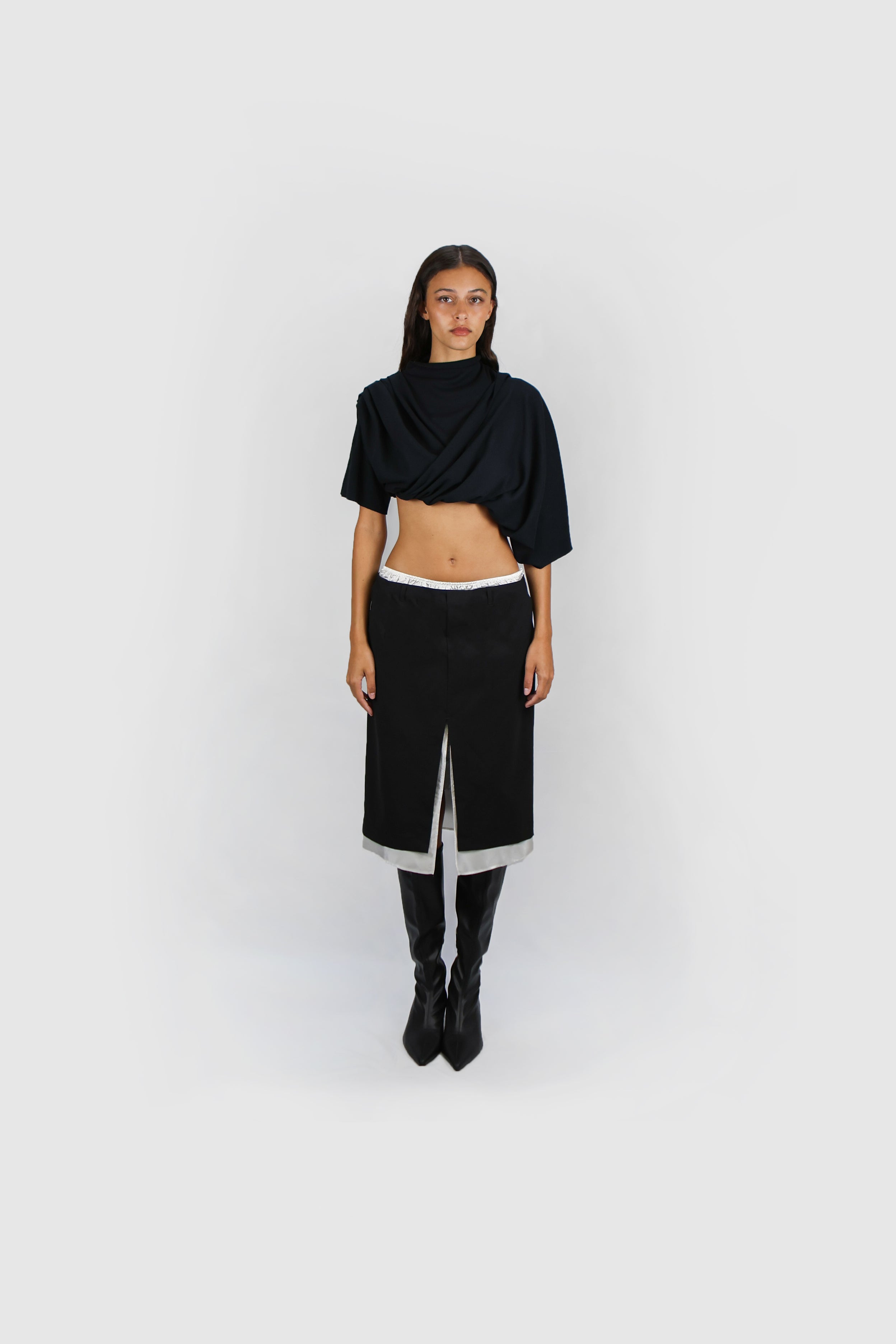 JERSEY WRAP CROP TOP